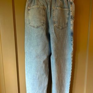 Zara high rise jeans, faded blue jean